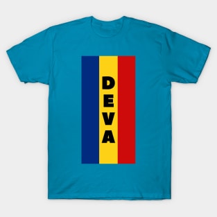 Deva City in Romanian Flag Vertical T-Shirt